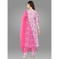 thumbnail image 6 of Janasya Women's Lavender Moss Digital Floral Printed Pant Set with Scarf, 6 of 7