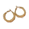 thumbnail image 1 of Qarigey Pendientes de aro retorcidos hipoalergénicos Seguros de usar Pendientes de aro retorcidos ligeros e hipoalergénicos Ropa, zapatos y accesorios Miscelánea Oro, 1 of 6