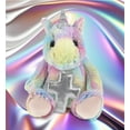 thumbnail image 5 of DolliBu Sitting Rainbow Unicorn Stuffed Animal with Silver Cross Plush - Religious Baptism Gifts for Boys and Girls, Dedication Christening Gifts Plush Prayer Toy Healing Stuffed Animal - 9 Inch, 5 of 6