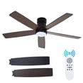 thumbnail image 1 of Yiwa Modern 52 Inch Ceiling Fan, Includes LED Light, Remote Control, and Silent Reversible DC Motor for Bedroom or Living Room, 1 of 7