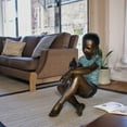 thumbnail image 2 of Nifao Girl Sitting with A Bird on Her Hand Bronze Statue – Home Office Decor Sculpture, 23"L x 13"W x 21"H, 2 of 12