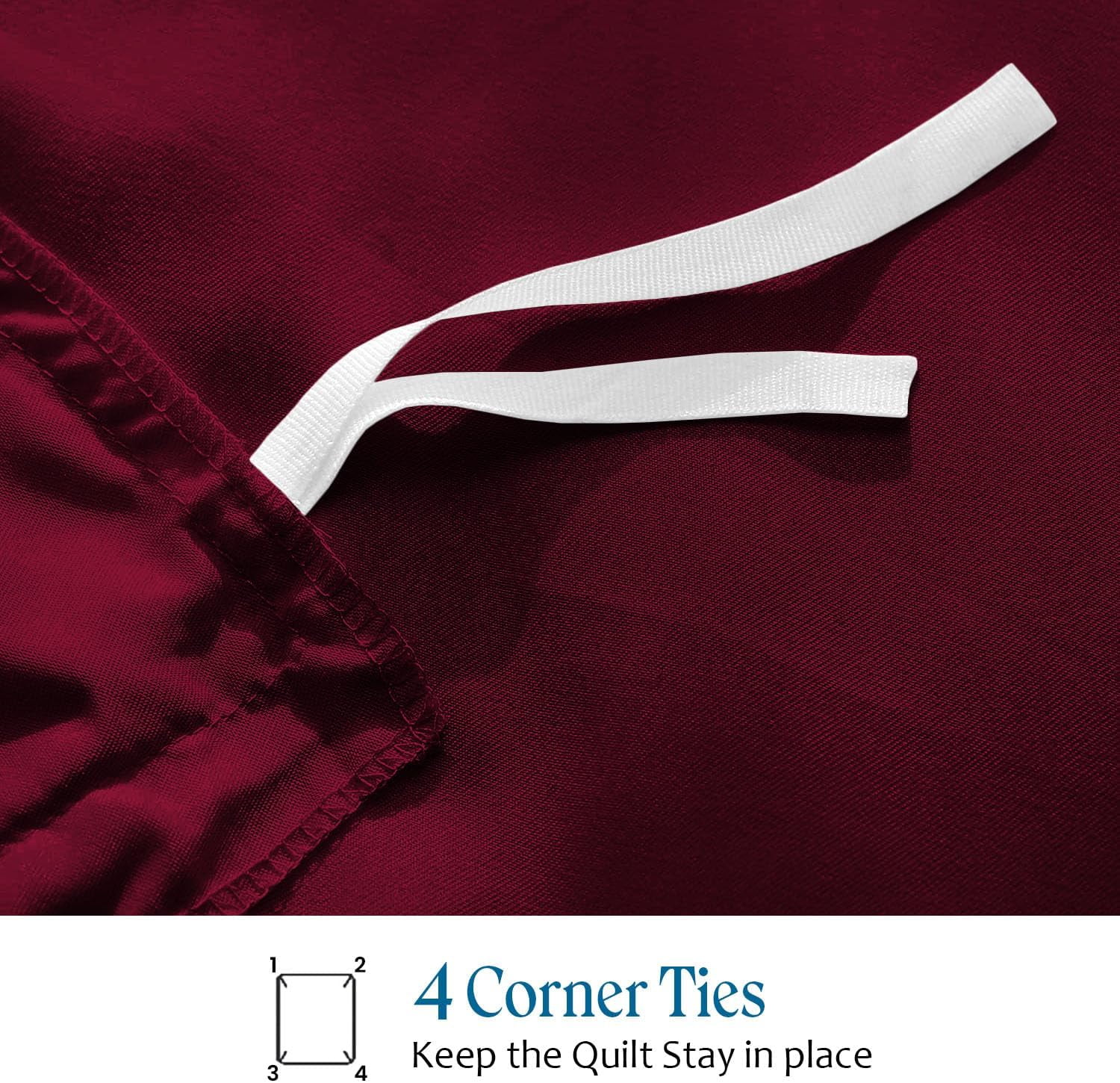 500 TC 100% Egyptian Cotton Duvet Cover Zipper Closur Ultra Soft Durable and Fade Resistant Color Burgundy Solid size Queen