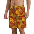 thumbnail image 2 of Cauagu Vintage maple leaf autumn Print Men's Swim Trunks,Hawaiian Bathing Suit Swimsuits Beach Shorts with Pockets for Men Quick Dry Swimming Board Shorts-X-Large, 2 of 6
