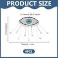 thumbnail image 2 of 4Pcs Eye Shape Hotfix Rhinestone Clothing Ornament Crystal 79x71x1.5~4mm, 2 of 6