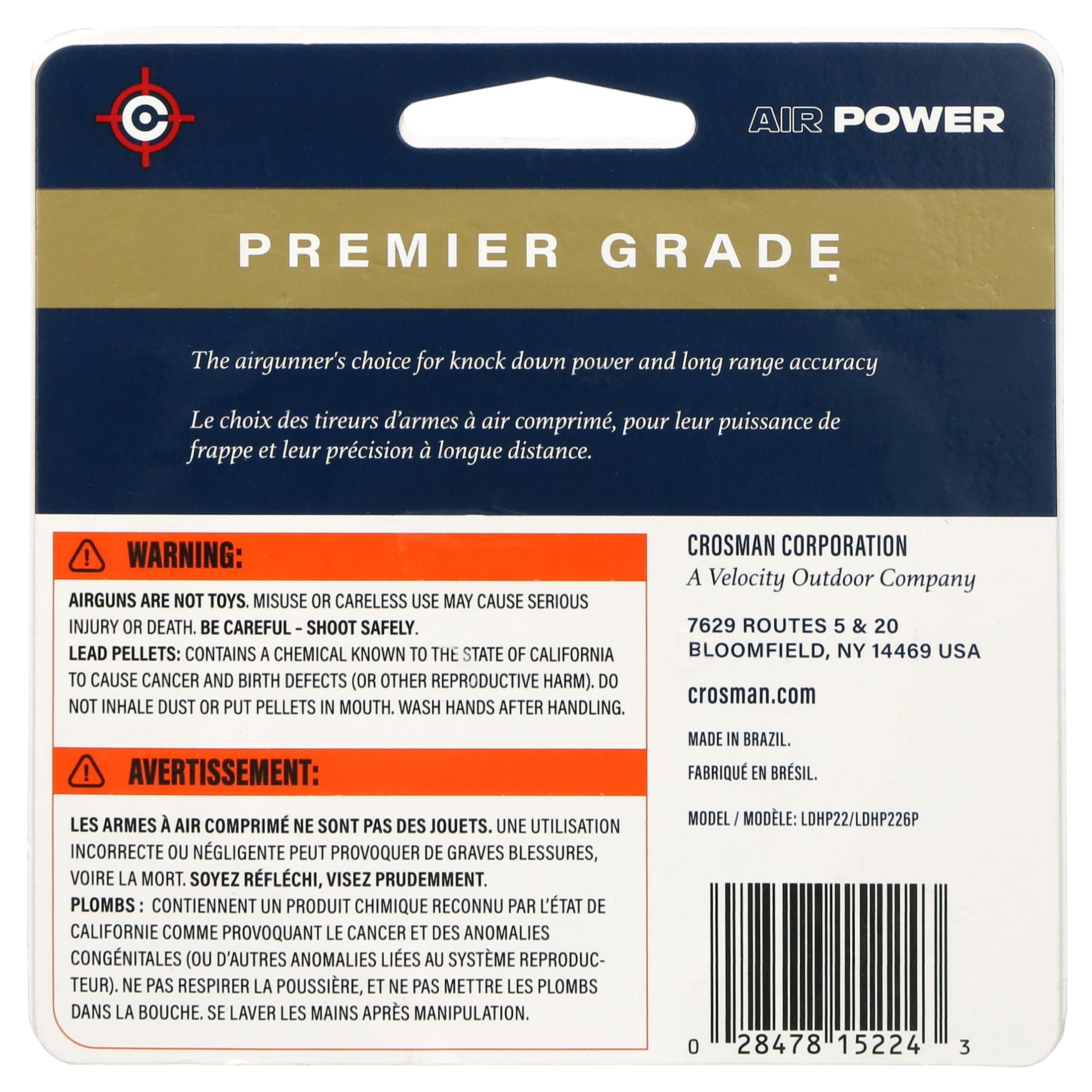 Crosman Premier .22Cal. Heavy Domed 19gr Pellet for Pellet Air Guns, 200ct.