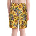 thumbnail image 3 of Cauagu Sunflowers Vintage Print Swim Trunks for Men,Youth Boys Swim Shorts Compression Liner Beach Shorts Boys' Swimming Shorts 7-20 Years Bathing Suit-Small, 3 of 7