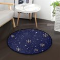 thumbnail image 5 of Snowflake Pattern Design Memory Foam Bath Mat 36" Absorbent Rug with Non Slip Base and 4 Bonus Pads, 5 of 6