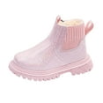 thumbnail image 4 of BOBOGOJP Girls Toddler Boots Lace Up Combat Boot Side Zipper Comfortable Boots Toddler Pink for Size 6, 4 of 4