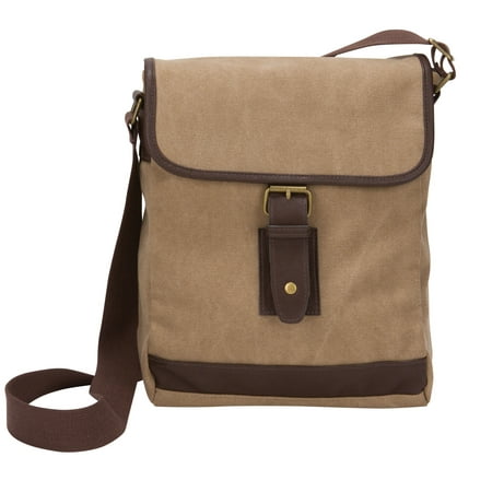 The Riverside Collection Small Canvas Field Messenger Crossbody Tablet ...