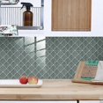 thumbnail image 3 of Adhesive Splashback for Kitchen Brick Palm Green 10 Pcs Wall Stickers Bathroom Kitchen Adhesive Wall Tiles with Tile Patterns PVC Adhesive Wall Tile, 3 of 5