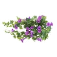 thumbnail image 3 of Trompeta artificial flor guirnalda simulación floral vid colgante de pared plástico flor falsa, púrpura Monstrate HA8323-04B, 3 of 6