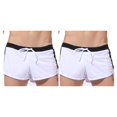 thumbnail image 4 of sweethay Pantalones cortos de playa con cordón elástico en la cintura ropa interior agradable a la piel pantalones cortos casuales ligeros 2Conjunto, 4 of 6
