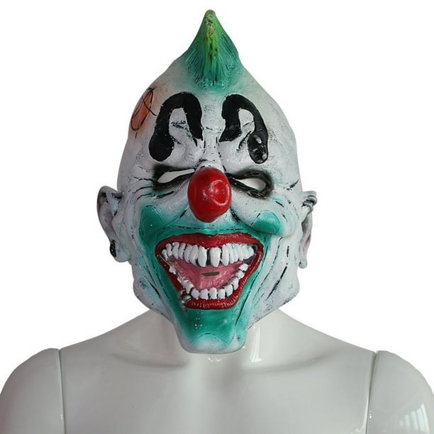 Disfraz de payaso con máscara, látex, muecas, disfraces de Halloween