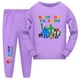 thumbnail image 3 of Pijamas de manga larga para niños y niñas, ropa de dormir con estampado de arcoíris de Navidad, para estar en casa, 2023, 3 of 4