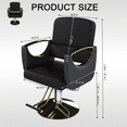 thumbnail image 3 of Hairdresser Barber Salon Chair,Capacity 330Lbs-with Heavy Duty Hydraulic Pump,360° Swivel-Professional Barber Stylist Chair with Pump,Non-Tilting Hairdressing Chair for Barbershop,Home Hairdres, 3 of 15