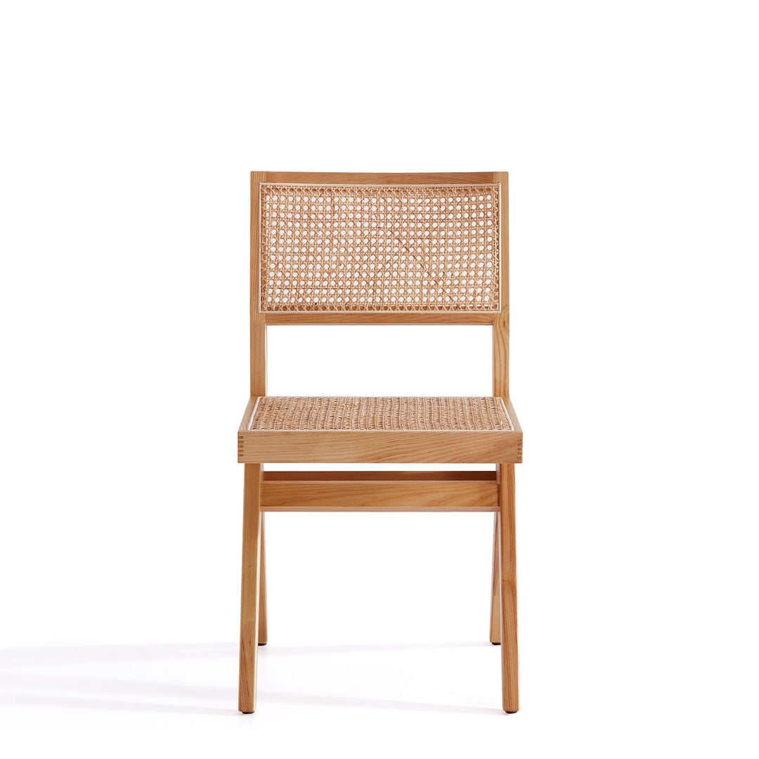 Manhattan Comfort Hamlet 17.72" Wood Dining Chair in Natural (Set of 2)