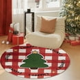 thumbnail image 4 of Horivan Christmas Tree Print Non-Slip Round Rug High-Density Plush Floor Mat for Living Room Bedroom Holiday Party Decor Soft Microfiber Carpet Festive Home Accent Washable Indoor Doormat, 4 of 6