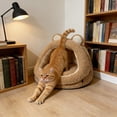 thumbnail image 4 of Pisexur Suministros para mascotas Semi-enclosed Cats House All-season Cats Villa/bed Wear-resistive And Warm Pet Bed For Winter Sleeping Dog Bed Applicable For Small Pet perros, gatos y animales, 4 of 7