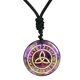 thumbnail image 4 of Collar COLGANTE Antiguo triquetra Yuyangstore liso tallado Joyería negro Violeta, 4 of 8