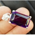 thumbnail image 4 of 30 Ct Lab Grown Purple Amethyst German Silver Solitaire Pendant Gemstone, 4 of 6