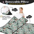 thumbnail image 3 of Rooster and Floral Blue Pattern Teens Toddler Nap Mat with Pillow, Sleeping Mat Bag for Preschool Daycare 51"x22", 3 of 6
