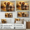 thumbnail image 4 of Designart "Connected Elephants" Animals Floater Framed Canvas Print, 4 of 7