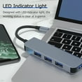 thumbnail image 3 of Concentrador de aleación de aluminio USB-A multifuncional 4 en 1 Convertidor USB concentrador USB de Eccomum USB-A/Gris, 3 of 7