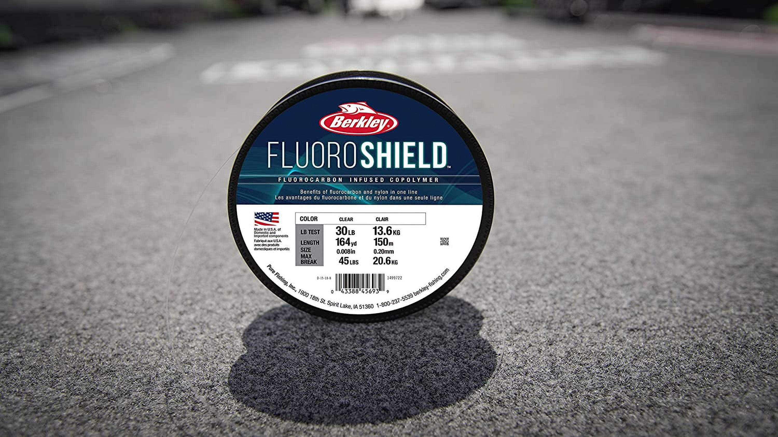 Berkley FluoroShield™ Fishing Line, Clear, 15 lb Test Strength, 300 yd