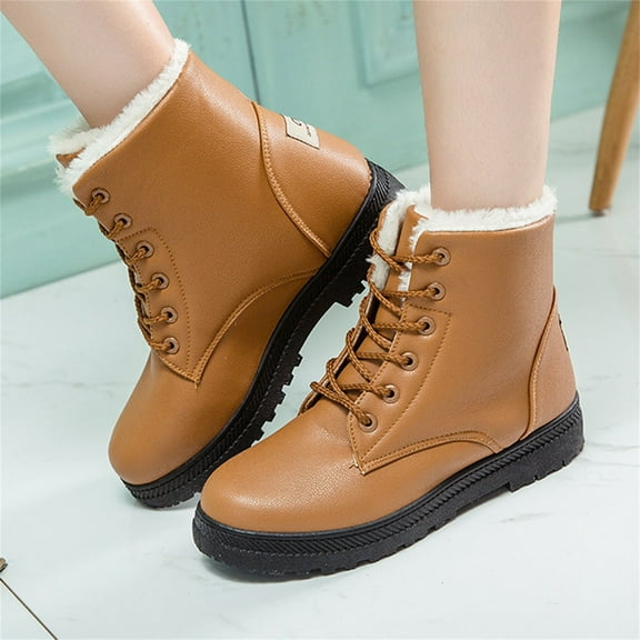Tejiojio Fall Clearance Winter Snow Boots Keep Warm And Velvet Cotton Shoes Female Student Short Boots Waterproof