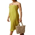 thumbnail image 2 of Solid Color Pleated Summer Dress for Women, 2 of 6