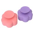 2pcs Brush Color Removal Cleaner Sponge Flower Shaped Silicone Suction