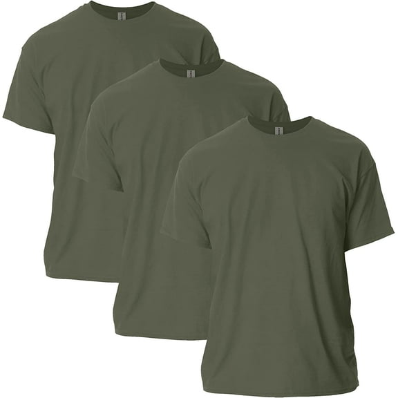 Gildan mens Ultra Cotton T-shirt, Style G2000, Multipack T Shirt, Military Green 3-pack, X-Large US Pack of 3