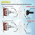thumbnail image 5 of 1 piece, toggle switch 12V DC 125V SPST 2-pin waterproof Marine toggle switch 12V toggle switch 30A heavy-duty and trunk lid car ship car truck, 5 of 6