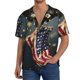 thumbnail image 1 of Balery North American Bald Eagle1 Camisa Casual de Manga Corta con Botones para Hombre, Texturizada, Estilo Cubano, para Playa, Verano-Medium, 1 of 5