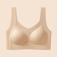 thumbnail image 2 of Zpanxa Wireless Bras for Women Seamless Wide Straps Push-up Full Coverage Breathable Everyday Tank Bra Khaki 40BC, 2 of 8