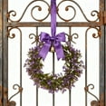 thumbnail image 6 of 2pcs Artificial Spring Summer Wreath for Front Door, Farmhouse Purple Lavender Eucalyptus Wreath, Boxwood Kitchen Cabinet Wreath for Wedding Home Decor, Wall Window Porch Decoration, 6 of 6