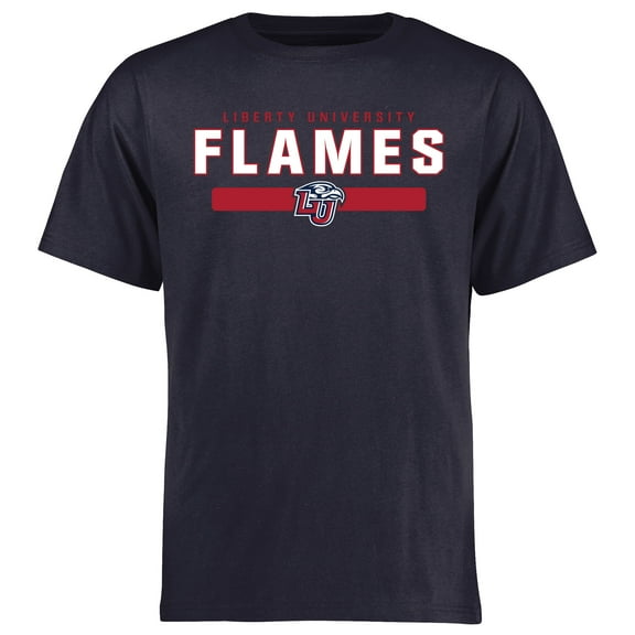 Men's Navy Liberty Flames Team Strong T-Shirt