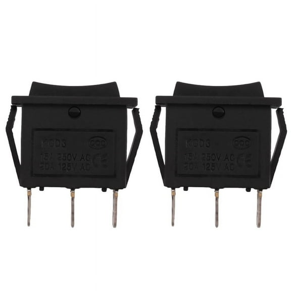 2X AC15A/250V 20A/125V 3 Pin SPDT ON-OFF-ON 3 Position Snap Rocker Switch