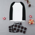 thumbnail image 4 of Christmas Pajamas for Family Pajamas Deer Plaid Print Long Sleeve T Shirt Top and Pants Xmas Sleepwear Holiday Outfit Matching Family Christmas Pajamas, 4 of 6