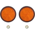 thumbnail image 1 of HUGFEGWE 2 Pcs Réflecteur Rond Universel Moto Vélo Réflecteur Jaune CA919-128929, 1 of 9