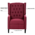 thumbnail image 7 of 27" Wide Recliner Chair, Manual Wingback Recliner Chair with Nailhead Trim and Birch Legs, Tufted Single Sofa for Home, Living Room, Office, Bedroom, Red, 7 of 7
