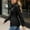 Black, variant on QUNYINEY Long Sleeve Button Down Shirts for Women Plus Size Dressy Black Work Tops High-Low Office Slim Fit Business Collared Women's Blouse S-3XL