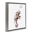 thumbnail image 3 of Stupell Industries Elephant & Balloons Disco Animals Painting Gray Floater Framed Canvas Art Print Wall Art, 18 x 18, 3 of 9