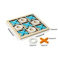 Gallickan 10-Piece Wooden Travel Tic-Tac-Toe Game - 5.7” Indoor/Outdoor