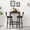 Brown-With Back, variant on TEXBM Bar Table and Chairs Set, Square Table with 2 PU Upholstered Bar Stools (with Backrest), 2-Person Dining Pub Set, Space-Saving Design for Kitchen Breakfast Nook, Living Room, Party Room