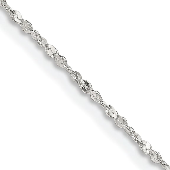 Sterling Silver Twisted serpentine Chain 16"