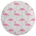 thumbnail image 3 of Flamingo Pattern Floral Medallion Round Rug - Small Round Area Rug, Soft Non-Slip Machine Washable Bedroom Mat Indoor Accent Entry Carpet for Office Desk Dorm Hallway, 3 of 6