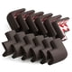 thumbnail image 1 of Protector de esquinas suave, cojín de seguridad para bebés, protectores de esquinas para muebles, prueba de esquinas para bebés, cojín de esquinas, protector de bordes de mesa de seguridad, borde a prueba de bebés, protectores de esquinas, paquete de 12, negro Zhivalor WMZL-364-3, 1 of 7