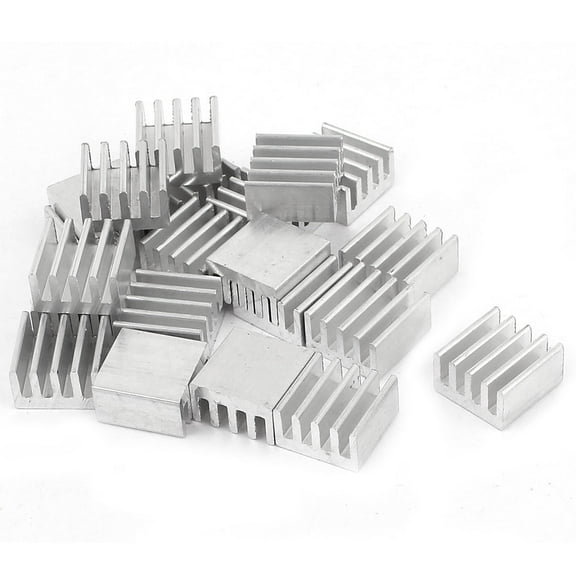 20 Pieces Silver Tone Aluminum Radiator Heat Sink Heatsink 8.8mm x 8.8mm x 5mm