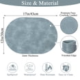 thumbnail image 2 of Vaukki Oval Vinyl Placemats Set of 6, Waterproof Faux Leather Table Mats, Heat Resistant Non Slip Wipeable for Dining Table, Blue, 2 of 12